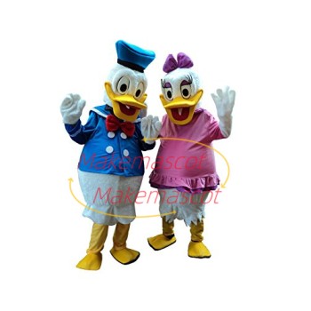 Classic Verson Donald Duck Couple Mascot Costume Classic Verson Donald Duck Couple Mascot Costume
