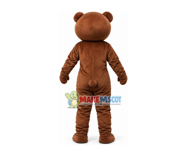 Introverted Girl Brown Bear Mascot Costume Introverted Girl Brown Bear Mascot Costume