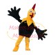 Lively Skinny Black Chicken Mascot Adult Costume