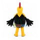 Lively Skinny Black Chicken Mascot Adult Costume