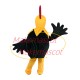 Lively Skinny Black Chicken Mascot Adult Costume