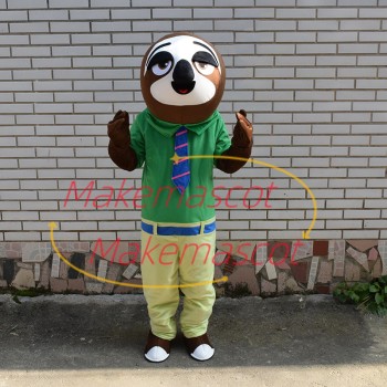 Civil Servant Sloth Lightning Cartoon Mascot Costume Civil Servant Sloth Lightning Cartoon Mascot Costume