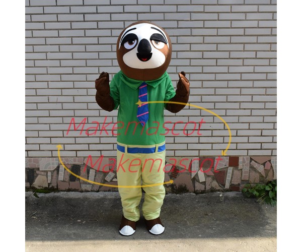 Civil Servant Sloth Lightning Cartoon Mascot Costume Civil Servant Sloth Lightning Cartoon Mascot Costume