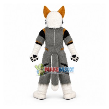 Vigorous the Smooth-coat Wolf Mascot Costume