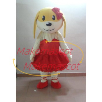 Deportment Dog In the Red Tutu Mascot Costume
