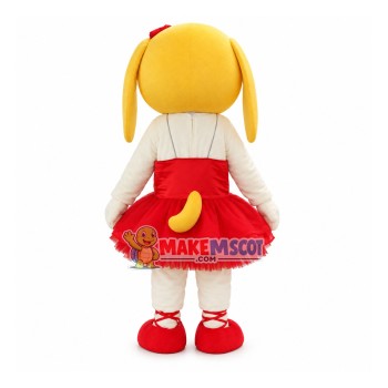 Deportment Dog In the Red Tutu Mascot Costume