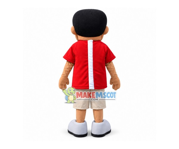 The Outdoor Sport Black Boy Mascot Costume The Outdoor Sport Black Boy Mascot Costume