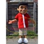The Outdoor Sport Black Boy Mascot Costume