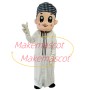 Uyghur Teenager In Plaid Headscarf Mascot Costume