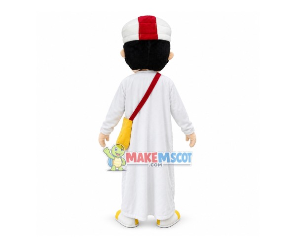The Minority Teenager In White Robe Mascot Costume