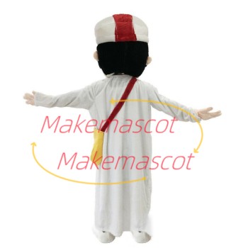The Minority Teenager In White Robe Mascot Costume The Minority Teenager In White Robe Mascot Costume