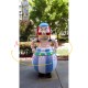 Red-haired Warrior Doll With Barrel Body Mascot Costume Red-haired Warrior Doll With Barrel Body Mascot Costume