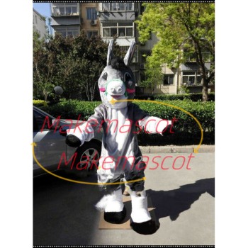 Dull the Donkey With Pink Bit Mascot Costume Dull the Donkey With Pink Bit Mascot Costume