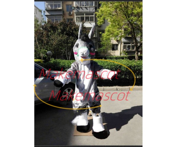 Dull the Donkey With Pink Bit Mascot Costume Dull the Donkey With Pink Bit Mascot Costume
