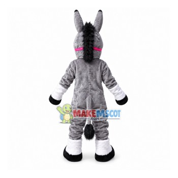 Dull the Donkey With Pink Bit Mascot Costume Dull the Donkey With Pink Bit Mascot Costume