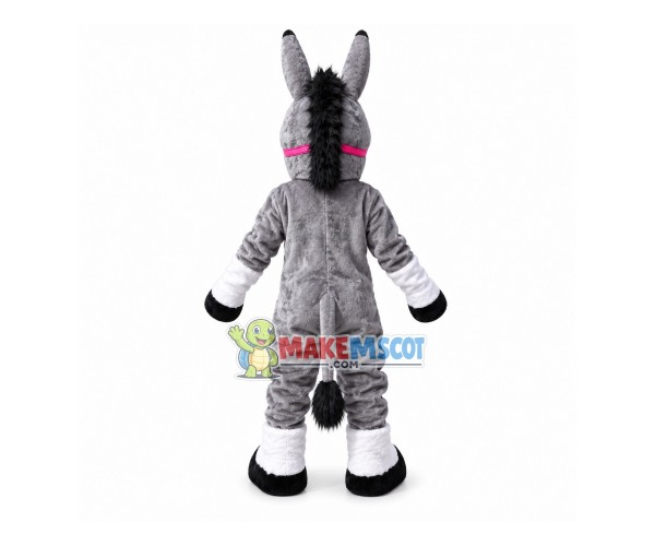 Dull the Donkey With Pink Bit Mascot Costume Dull the Donkey With Pink Bit Mascot Costume