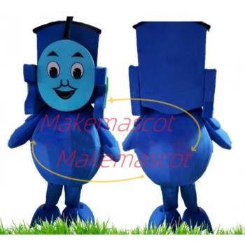 Blue Thomas Locomotive Mascot Cartoon Costume Blue Thomas Locomotive Mascot Cartoon Costume