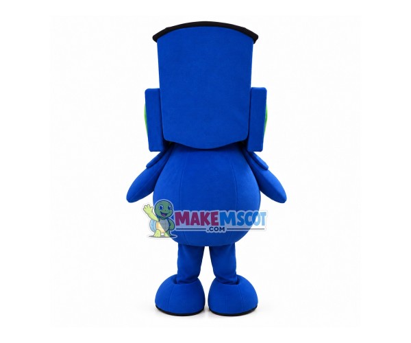 Blue Thomas Locomotive Mascot Cartoon Costume