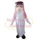 Traditional Arab Man With Pink Turban Mascot Costume Traditional Arab Man With Pink Turban Mascot Costume