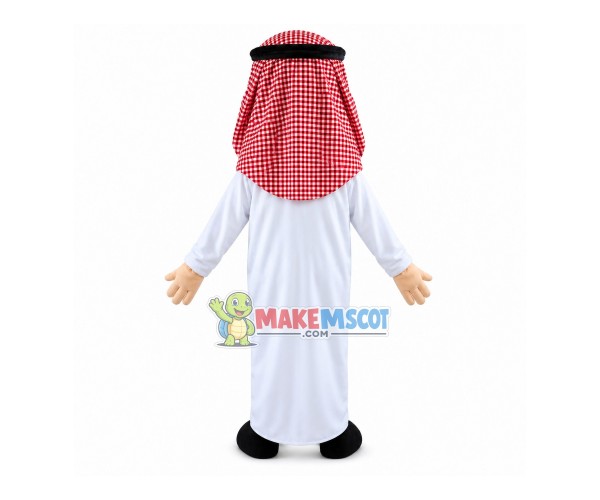 Rich Arab Man Wearing Glasses Mascot Costume Rich Arab Man Wearing Glasses Mascot Costume