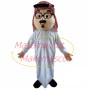 Rich Arab Man Wearing Glasses Mascot Costume