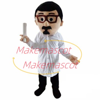 Guiding Expert Holding Drawings Mascot Costume Guiding Expert Holding Drawings Mascot Costume