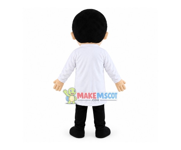 Guiding Expert Holding Drawings Mascot Costume Guiding Expert Holding Drawings Mascot Costume