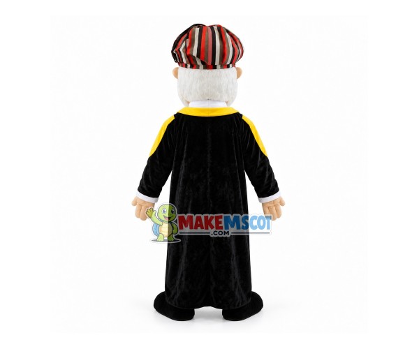 Friendly White Beard Indian Grandpa Mascot Costume Friendly White Beard Indian Grandpa Mascot Costume