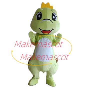 Festive The Light Green Baby Dinosaur Mascot Costume Festive The Light Green Baby Dinosaur Mascot Costume