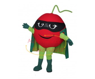 Cartoon Red Apple Guardian Mascot Costume Cartoon Red Apple Guardian Mascot Costume