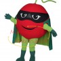 Cartoon Red Apple Guardian Mascot Costume