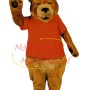 Honest Plush Bear With Smile Face Mascot Costume