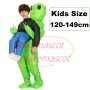 Inflatable Green Alien Mascot Costume for Kids