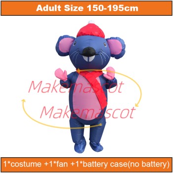 Large Winter Rat Inflatable Mascot Costume