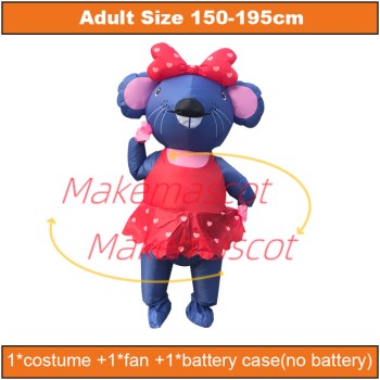 Large Winter Rat Inflatable Mascot Costume Large Winter Rat Inflatable Mascot Costume