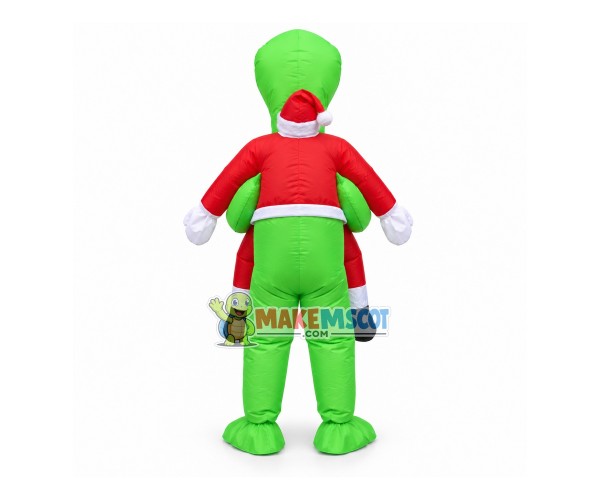 Flying High Santa Claus Inflatable Mascot Costume Flying High Santa Claus Inflatable Mascot Costume