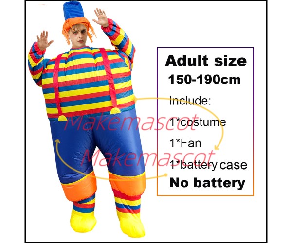 Inflatable Halloween Clown Mascot Costume Inflatable Halloween Clown Mascot Costume