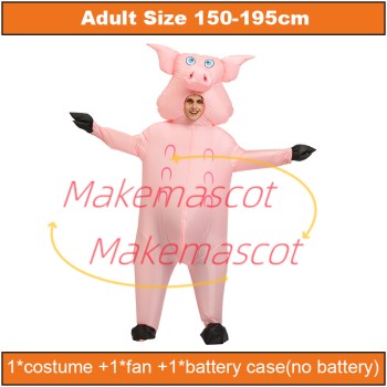 Pink Big-faced Pig Mascot Inflatable Costume