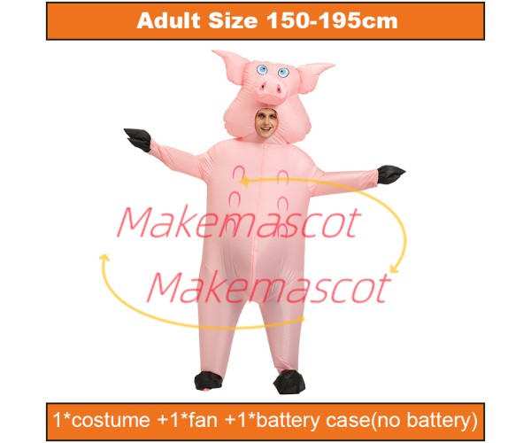 Pink Big-faced Pig Mascot Inflatable Costume Pink Big-faced Pig Mascot Inflatable Costume