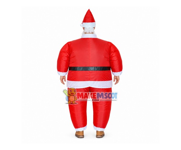 Inflatable White Beard Santa Claus Mascot Costume Inflatable White Beard Santa Claus Mascot Costume