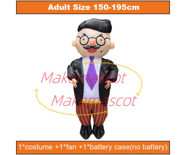 Kind the Old Gentleman Inflatable Mascot Costume Kind the Old Gentleman Inflatable Mascot Costume