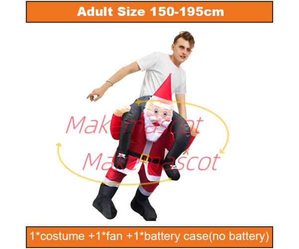 Inflatable Riding Santa Claus Mascot Costume Inflatable Riding Santa Claus Mascot Costume
