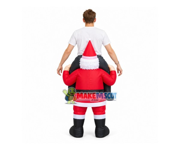 Inflatable Riding Santa Claus Mascot Costume