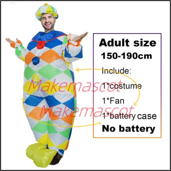 Colored Shower Hat Clown Mascot Costume Inflatable Colored Shower Hat Clown Mascot Costume Inflatable