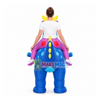 Adult Riding Blue Dinosaur Mascot Costume Inflatable Adult Riding Blue Dinosaur Mascot Costume Inflatable