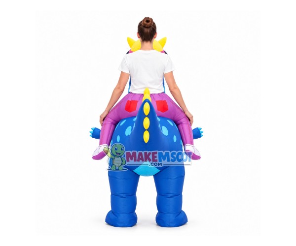Adult Riding Blue Dinosaur Mascot Costume Inflatable Adult Riding Blue Dinosaur Mascot Costume Inflatable