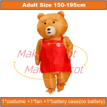 Inflatable Eyebrow Bear Mascot Costume Inflatable Eyebrow Bear Mascot Costume