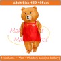 Inflatable Eyebrow Bear Mascot Costume