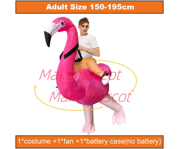 Adult Riding Pink Ostrich Inflatable Mascot Costume Adult Riding Pink Ostrich Inflatable Mascot Costume