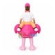Adult Riding Pink Ostrich Inflatable Mascot Costume Adult Riding Pink Ostrich Inflatable Mascot Costume